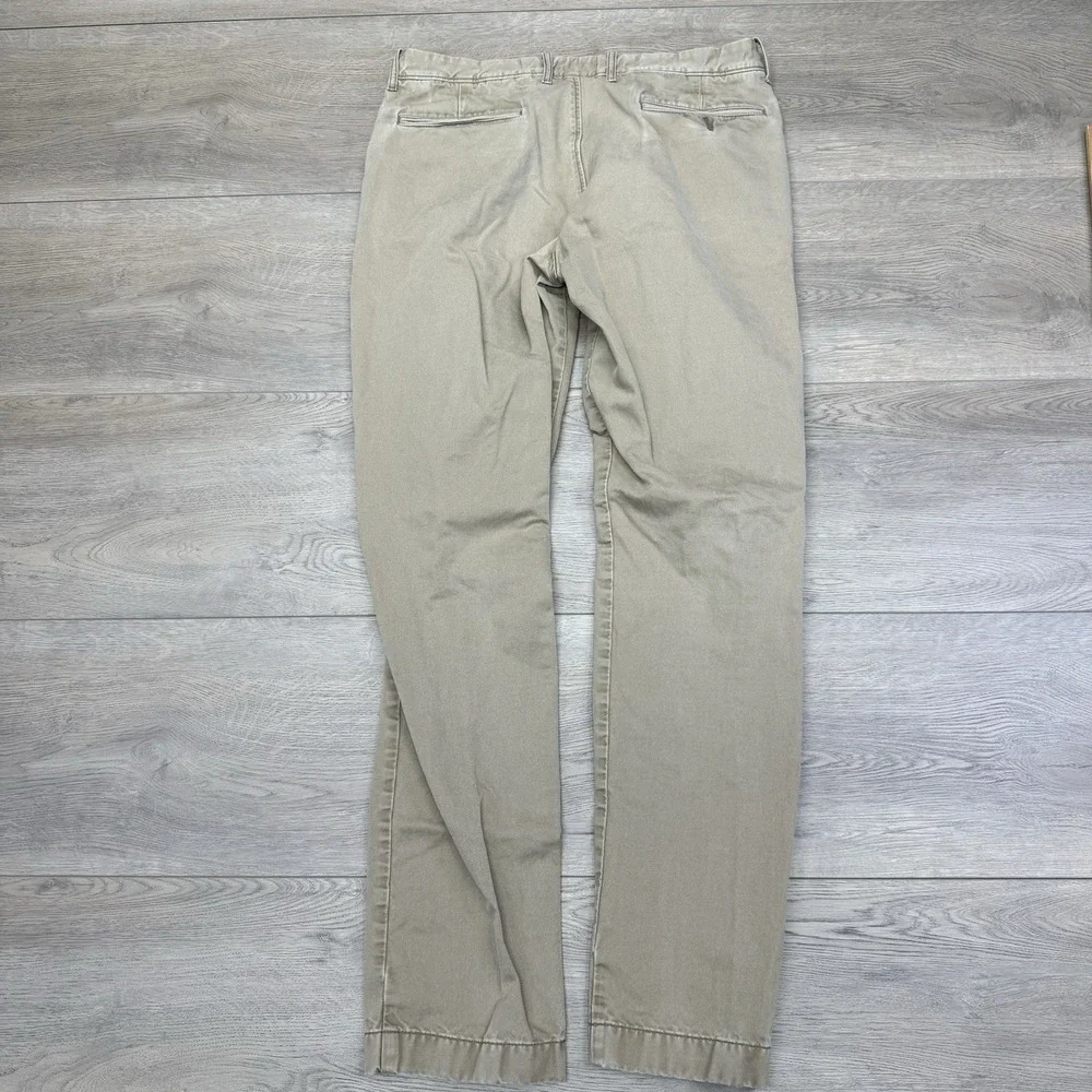 J Crew Oarsman Khaki Beige Pants Men's Sz 32x34‎ Preppy Casual